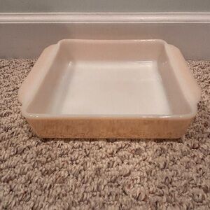 Vintage Fire King peach luster 8” x 8”  Square Baking Dish